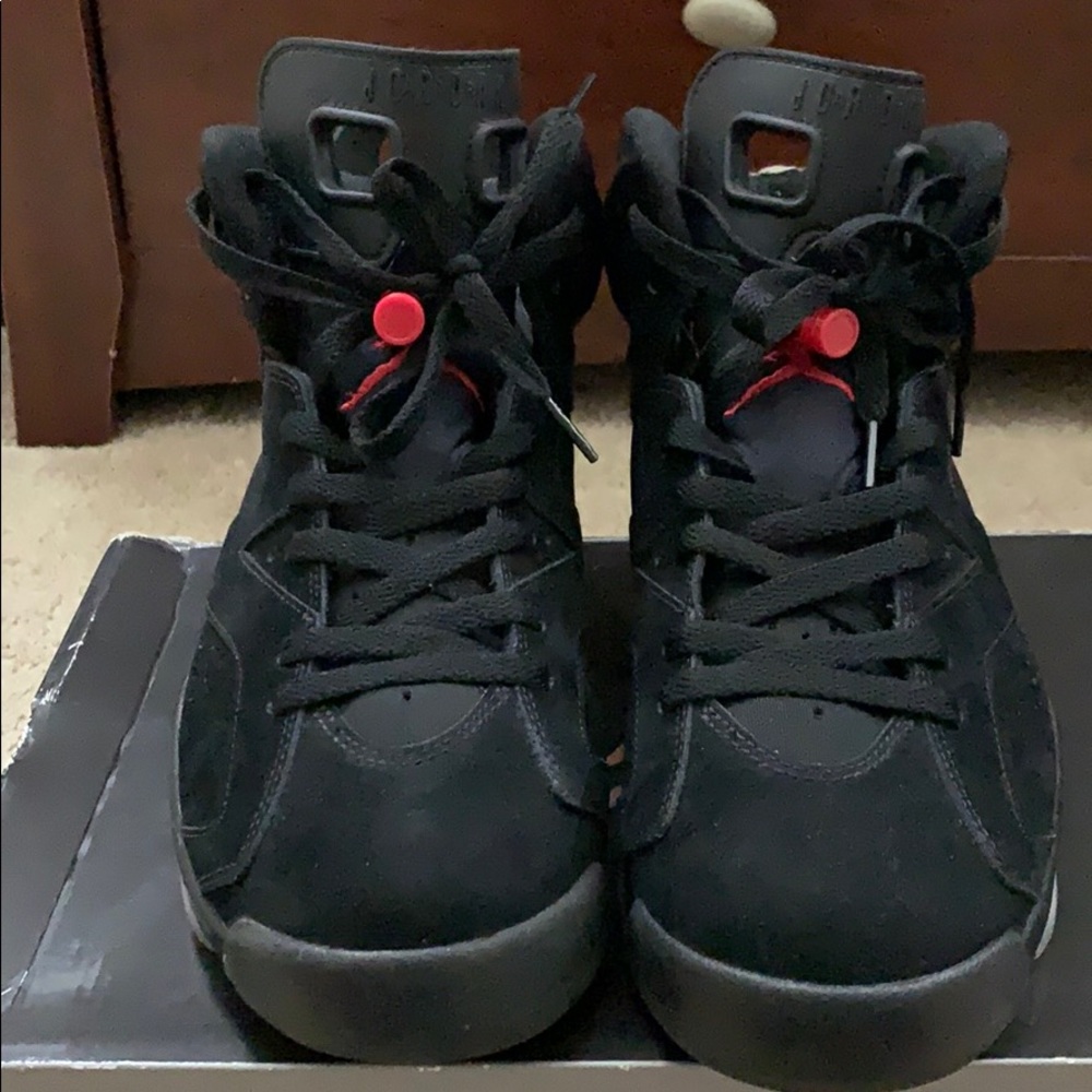 Jordan 6 Black Varsity Red Sz 10